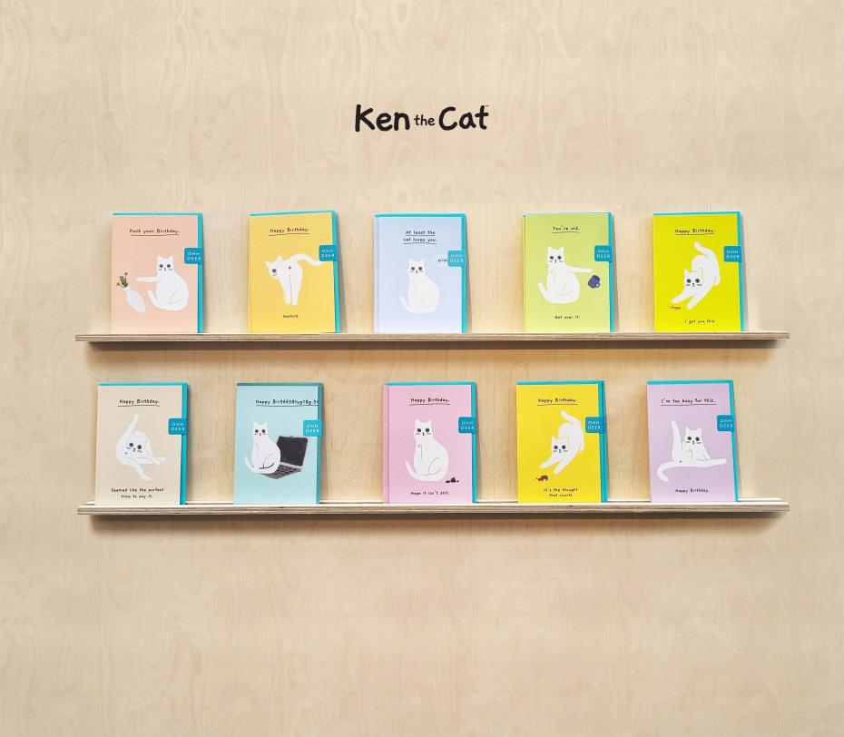Ken the Cat greeting cards range